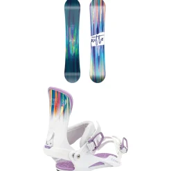 Nitro Lectra Brush Snowboard + Cosmic Snowboard Bindings - Women's 2025- Snowboards With Bindings|Snowboard Packages