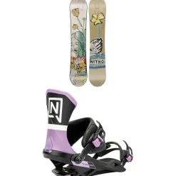 Nitro Mercy Snowboard + Team Pro Snowboard Bindings - Women's 2025- Snowboards With Bindings|Snowboard Packages
