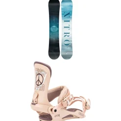 Nitro Mystique Snowboard + Cosmic Snowboard Bindings - Women's 2025- Snowboards With Bindings|Snowboard Packages