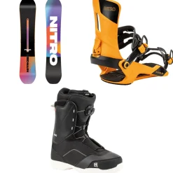 Nitro Prime Chroma Cam-Out Snowboard + Rambler Snowboard Bindings + Tangent Boa Snowboard Boots 2025- Snowboards, Bindings & Boots|Snowboard Packages