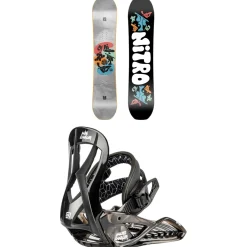 Nitro Ripper Snowboard + Micro Charger Snowboard Bindings - Kids 2025-Kids Kids Snowboard Packages|Snowboard Packages