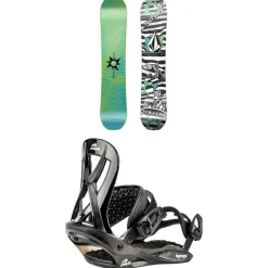 Nitro Ripper x Volcom Snowboard + Mini Charger Snowboard Bindings - Kids 2025-Kids Kids Snowboard Packages|Snowboard Packages