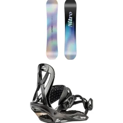 Nitro Spirit Snowboard + Mini Charger Snowboard Bindings - Kids 2025-Kids Kids Snowboard Packages|Snowboard Packages