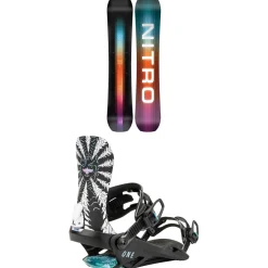 Nitro Team Snowboard + One Snowboard Bindings 2025- Snowboards With Bindings|Snowboard Packages