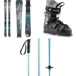 Nordica SUV 84 + TP2 Compact FDT Ski Bindings + Rossignol Kelia 50 Ski Boots - Women's + evo Merge Ski Poles 2024- Skis, Boots, Bindings & Poles|Skis With Bindings