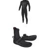 O'Neill 4.5/3.5 Mutant Legend Chest Zip Hooded Wetsuit + 3/2 Psycho Tech Split Toe Wetsuit Boots- Wetsuit Kits