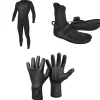 O'Neill 4.5/3.5 Mutant Legend Chest Zip Hooded Wetsuit + 3/2 Psycho Tech Split Toe Wetsuit Boots + 3mm Psycho Tech Gloves- Wetsuit Kits