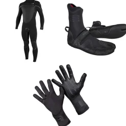 O'Neill 4/3+ Psycho Tech Chest Zip Wetsuit + 3/2 Psycho Tech Split Toe Wetsuit Boots + 1.5mm Psycho Tech Gloves- Wetsuit Kits