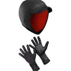 O'Neill 3mm Squid Lid Wetsuit Hood + 1.5mm Psycho Tech Gloves- Wetsuit Kits