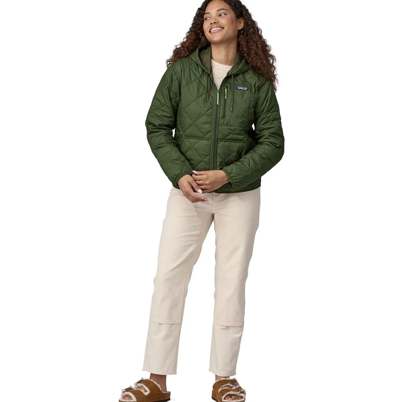 Patagonia Diamond Quilted Bomber Hoodie - Women's-Women Snow Clothing|Casual Clothing