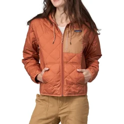 Patagonia Diamond Quilted Bomber Hoodie - Women's-Women Snow Clothing|Casual Clothing