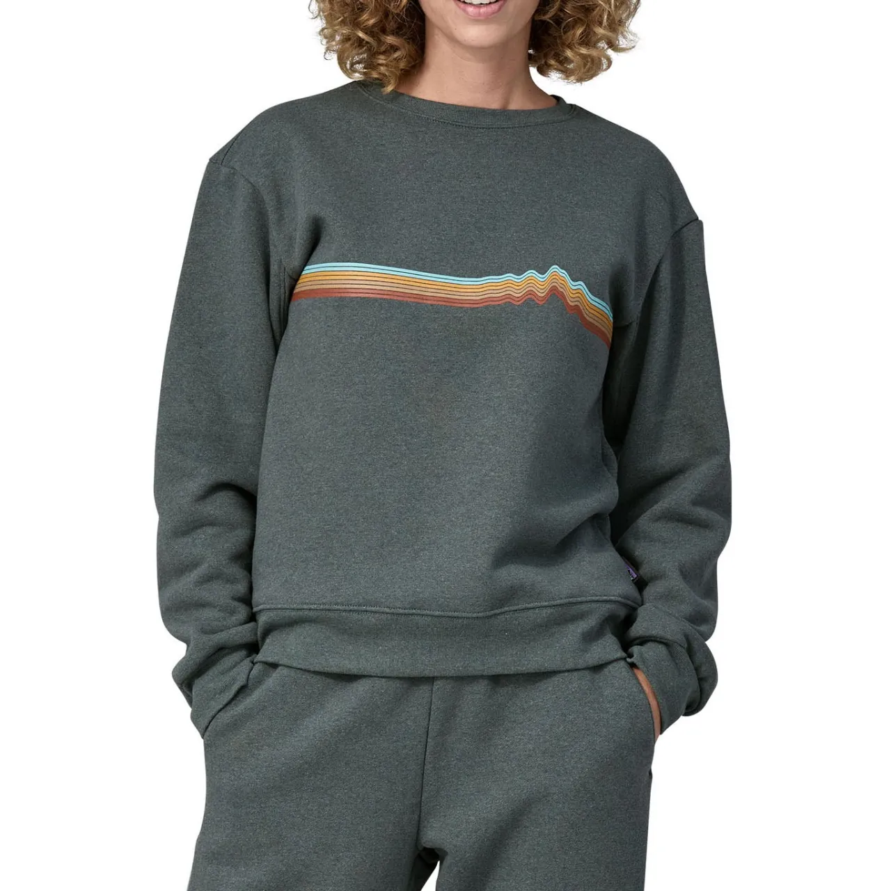 Patagonia Ridge Rise Stripe Uprisal Crew Sweater - Women's-Women Casual Clothing|Sweaters