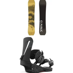 Public Snowboards Research Snowboard + Union Atlas Snowboard Bindings 2025- Snowboards With Bindings|Snowboard Packages