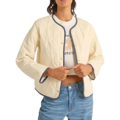 Rhythm Check Quilted Jacket - Women's-Women Casual Clothing|Snow Clothing