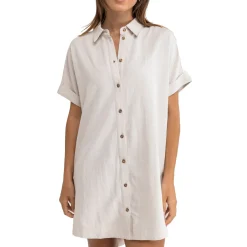 Rhythm Classic Shirt Dress - Women's-Women Casual Clothing|Dresses