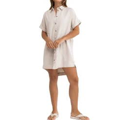 Rhythm Classic Shirt Dress - Women's-Women Casual Clothing|Dresses