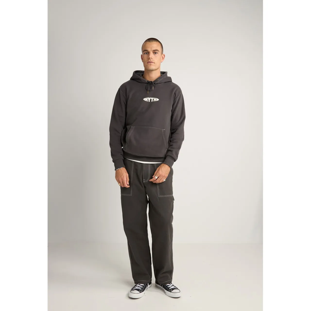 Rhythm Contrast Stitch Hoodie - Men's- Casual Clothing|Sweatshirts & Fleece