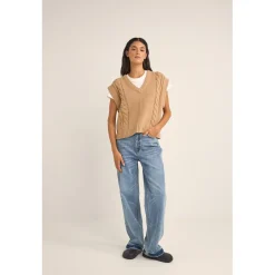 Rhythm Finley Cable Knit Vest - Women's-Women Casual Clothing