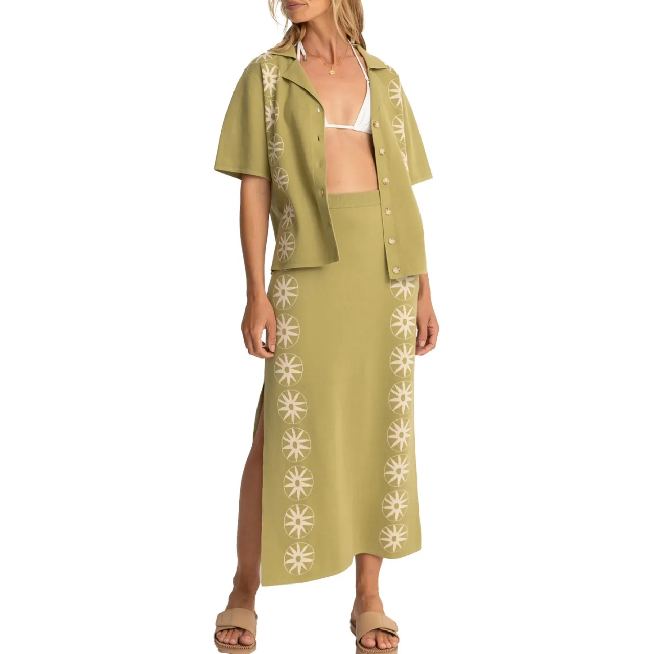 Rhythm Horizon Knitted Shirt - Women's-Women Casual Clothing|Tops & Shirts