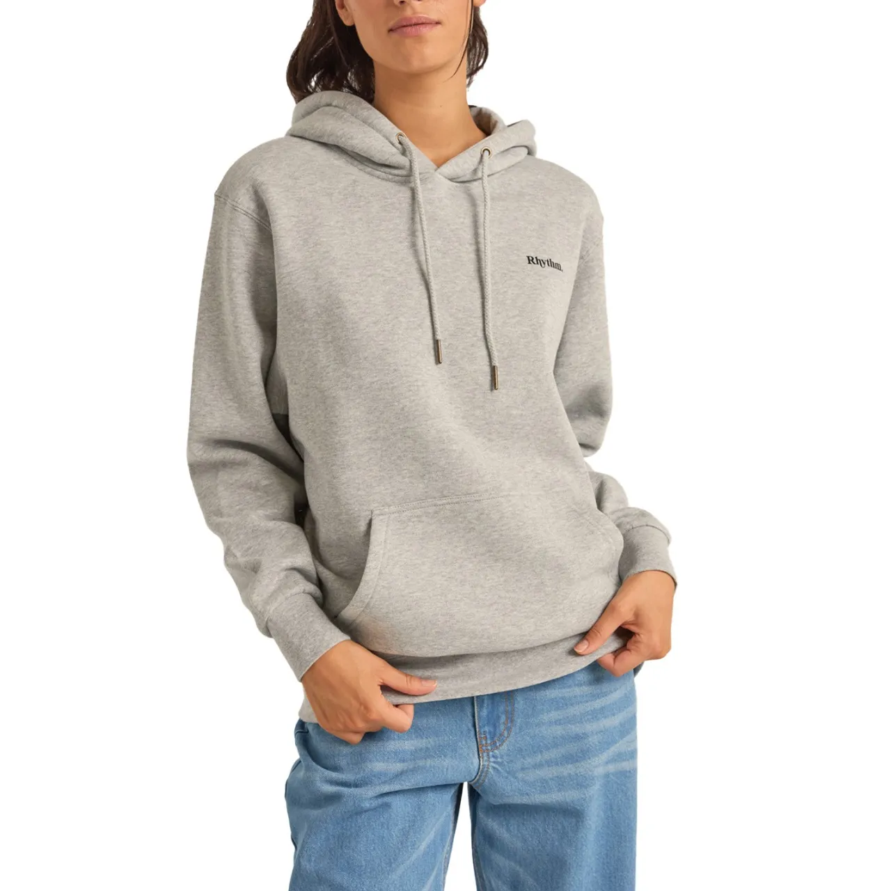 Rhythm Logo Boyfriend Fleece Hoodie - Women's-Women Casual Clothing|Sweatshirts & Fleece