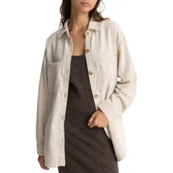 Rhythm Oyster Shacket - Women's-Women Casual Clothing|Snow Clothing