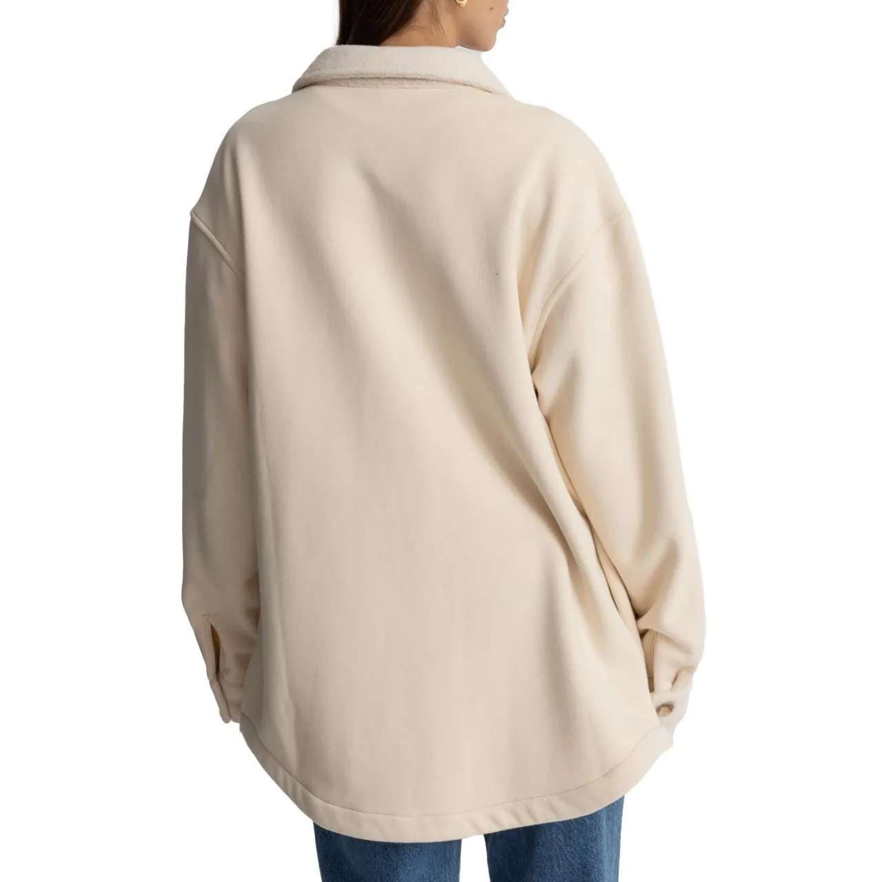 Rhythm Reverse Fleece Shacket - Women's-Women Casual Clothing|Snow Clothing