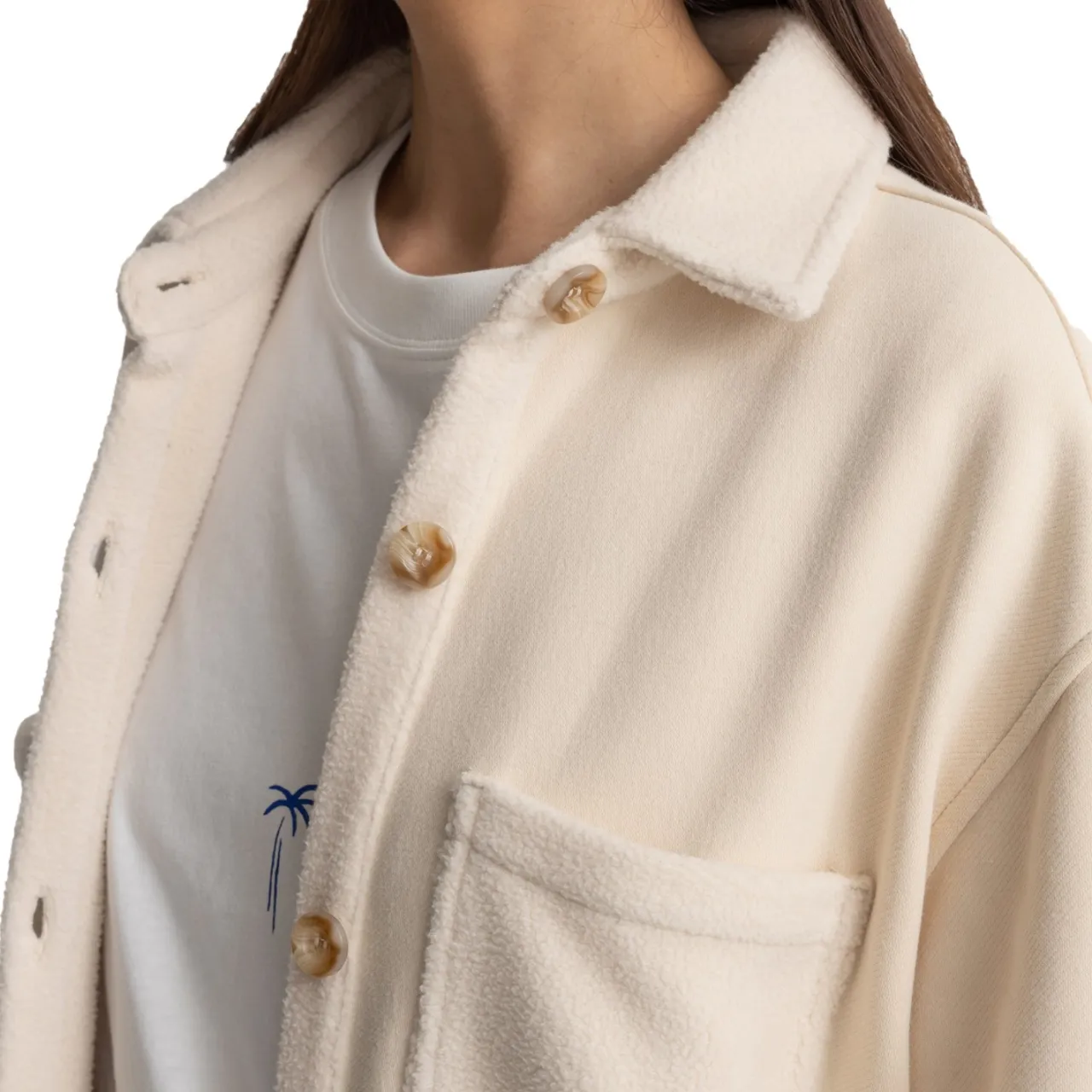 Rhythm Reverse Fleece Shacket - Women's-Women Casual Clothing|Snow Clothing