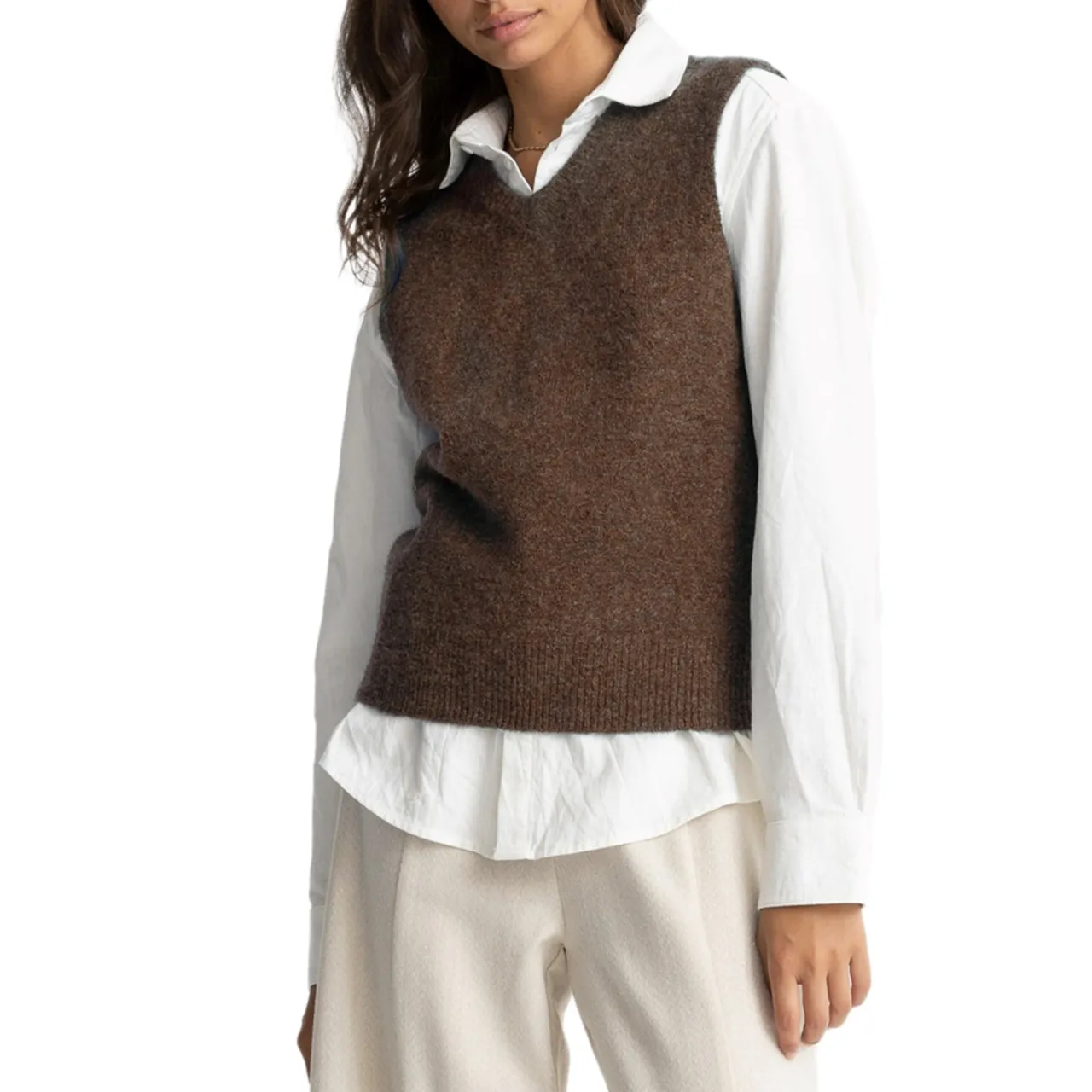 Rhythm Shell Beach Sweater Vest - Women's-Women Casual Clothing