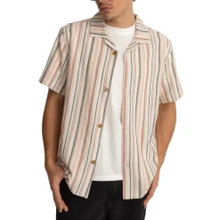 Rhythm Vacation Stripe Short-Sleeve Short - Men's- Casual Clothing|Shirts