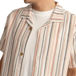 Rhythm Vacation Stripe Short-Sleeve Short - Men's- Casual Clothing|Shirts