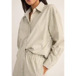 Rhythm Valley Stripe Oversized Shirt - Women's-Women Casual Clothing|Tops & Shirts