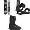 Ride Berzerker Snowboard + C-6 Snowboard Bindings + Lasso Boa Snowboard Boots 2025- Snowboards, Bindings & Boots|Snowboard Packages