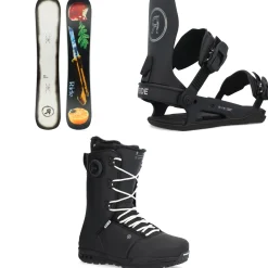 Ride Burnout Snowboard + C-6 Snowboard Bindings + Fuse Snowboard Boots 2025- Snowboards, Bindings & Boots|Snowboard Packages