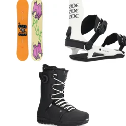Ride Kink Snowboard + C-6 Snowboard Bindings + Fuse Snowboard Boots 2025- Snowboards, Bindings & Boots|Snowboard Packages