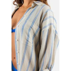 Rip Curl Premium Surf Holiday Stripe Shirt - Women's-Women Casual Clothing|Tops & Shirts