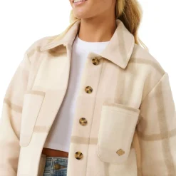 Rip Curl Soleil Check Shacket - Women's-Women Casual Clothing|Snow Clothing