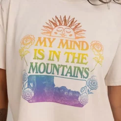 Roark Mountain Cropped T-Shirt - Women's-Women Casual Clothing|T-Shirts & Tank Tops