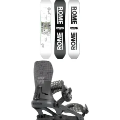 Rome Party Mod Snowboard + D.O.D. Snowboard Bindings 2025- Snowboards With Bindings|Snowboard Packages