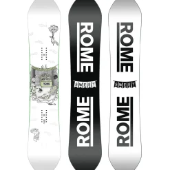 Rome Party Mod Snowboard + 390 Boss Snowboard Bindings 2025- Snowboards With Bindings|Snowboard Packages