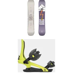 Rome Stale Crewzer Snowboard + 390 Boss Snowboard Bindings 2025- Snowboards With Bindings|Snowboard Packages