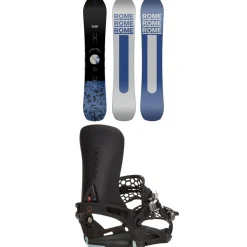 Rome Warden Snowboard + Season Universal Snowboard Bindings 2025- Snowboards With Bindings|Snowboard Packages