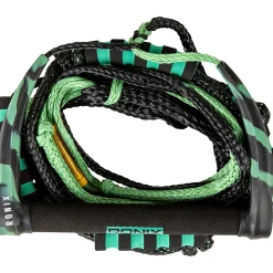 Ronix 11" Surf Handle + 30 ft 4-Section Spinner Silicone Surf Rope- Ropes & Handles