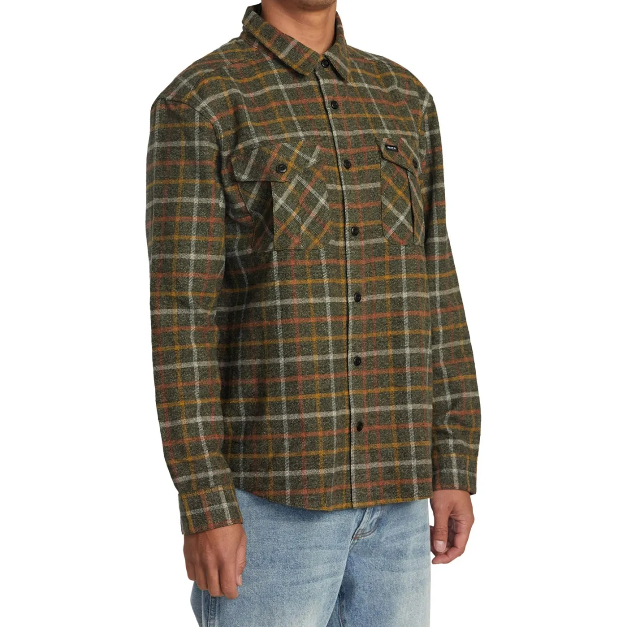 RVCA Hughes Long-Sleeve Flannel - Men's- Casual Clothing|Shirts