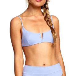 RVCA Solid V-Wire Bralette Bikini Top - Women's-Women Swimsuits|Casual Clothing