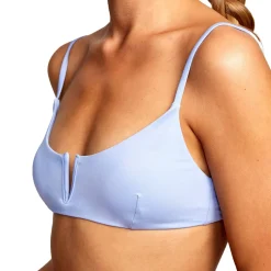 RVCA Solid V-Wire Bralette Bikini Top - Women's-Women Swimsuits|Casual Clothing