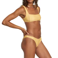 RVCA Sunkissed Square Neckline Bralette Swim Top - Women's-Women Swimsuits|Casual Clothing