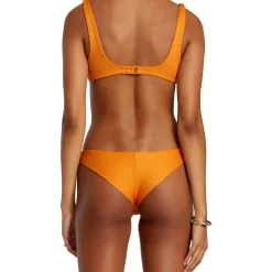 RVCA Shimmer Rib Cheeky Bottom - Women's-Women Swimsuits|Casual Clothing