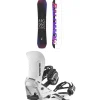 Salomon No Drama Snowboard + Hologram Snowboard Bindings - Women's 2025- Snowboards With Bindings|Snowboard Packages