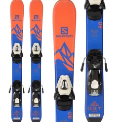 Salomon Q-Max Jr Skis + ETK5 Bindings - Kids' 2018 - Used-Kids Skis|Kids Ski Packages