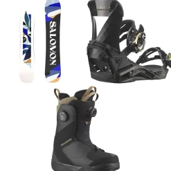 Salomon Rumble Fish Snowboard + Mirage Snowboard Bindings + Kiana Dual Boa Snowboard Boots - Women's 2025- Snowboards, Bindings & Boots|Snowboard Packages